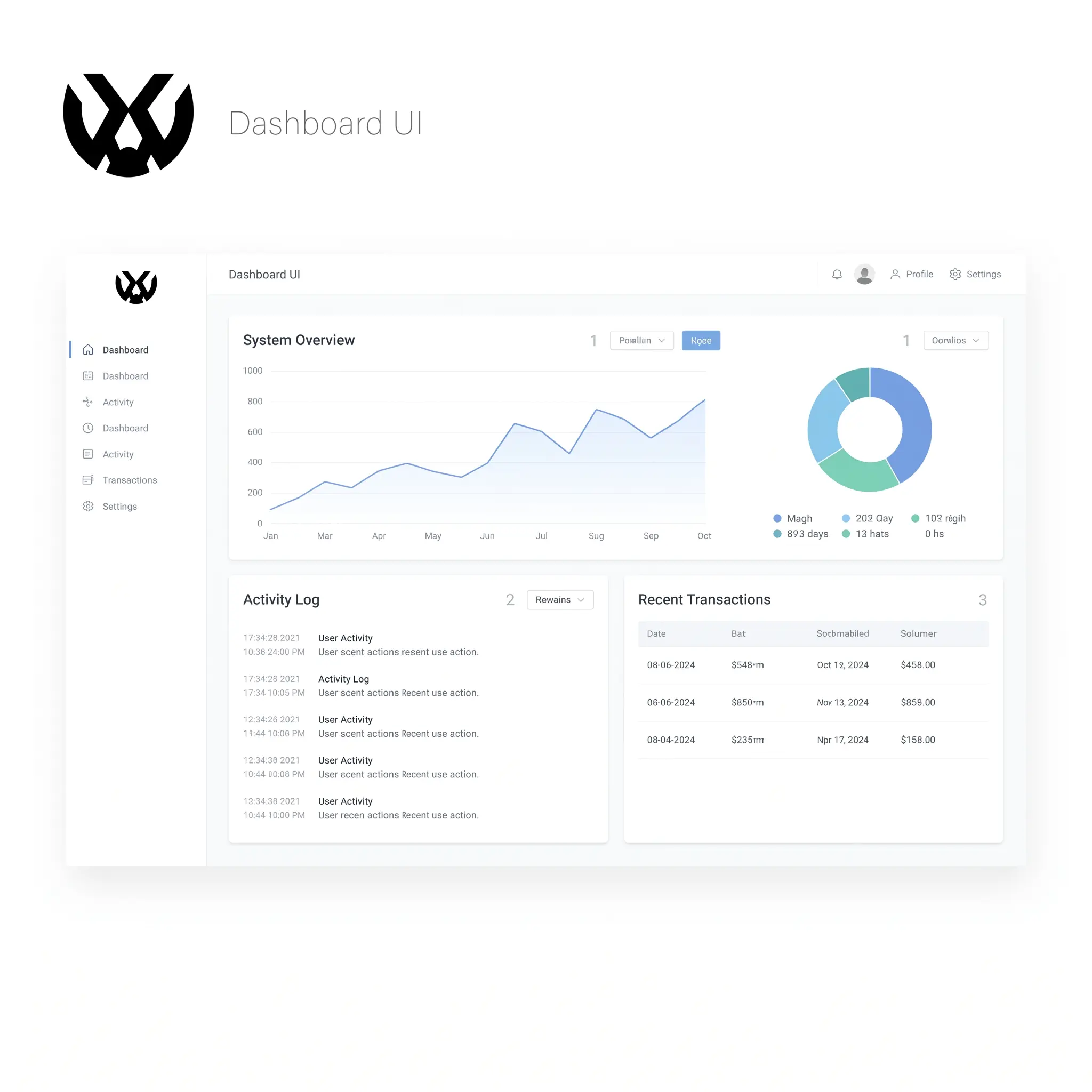 Custom Web Application Dashboard